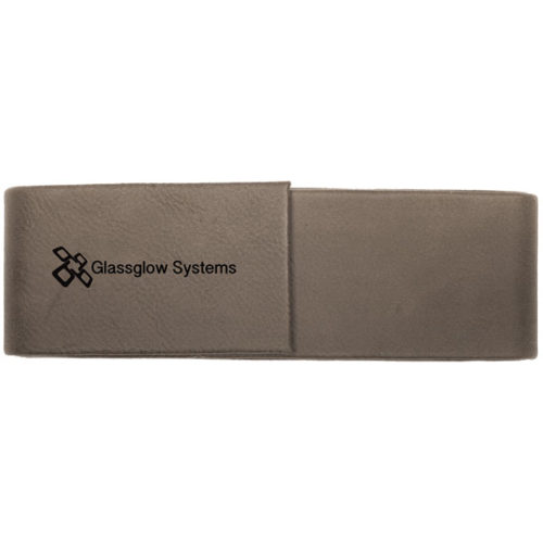 Gray Leatherette Double Pen Case