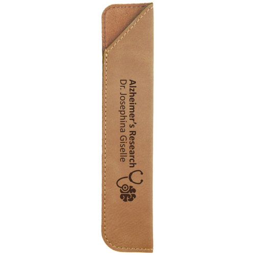 Light Brown Leatherette Pen Sleeve