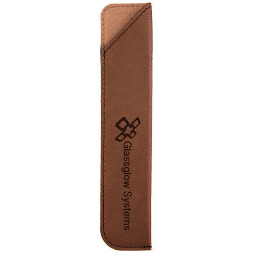 Dark Brown Leatherette Pen Sleeve