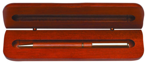 Rosewood Finish Pen Case