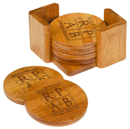 Bamboo Round 6-Coaster Set