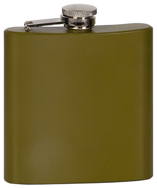 6 oz. Matte Green Stainless Steel Flask