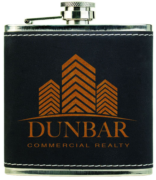 Light Black/Gold Textured Stainless Steel Flask