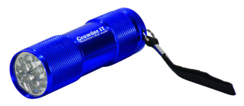 Blue 9-LED Flashlight with Strap