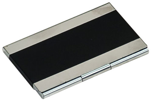 Black Metal Business Card Holder