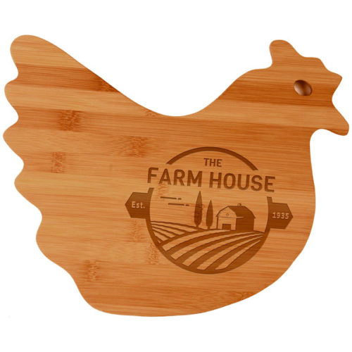 Bamboo Hen Shaped Cutting Board