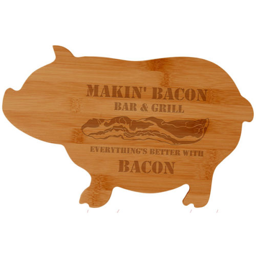 Bamboo Pig Shaped Cutting Board