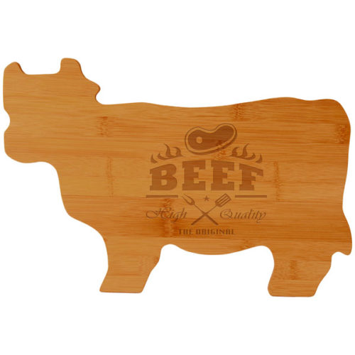 Bamboo Cow Shaped Cutting Board