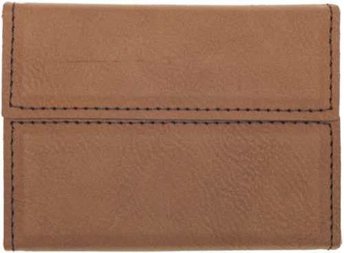 Dark Brown Leatherette Hard Business Card Holder