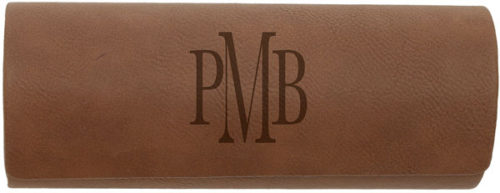 Dark Brown Leatherette Eyeglass Case