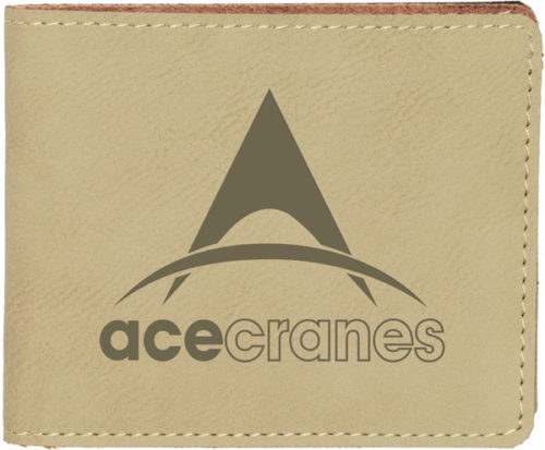 Light Brown Leatherette Bifold Wallet