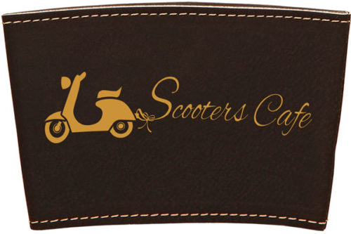 Black & Gold Leatherette Mug Sleeve