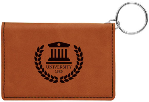 Rawhide Leatherette Keychain ID Holder