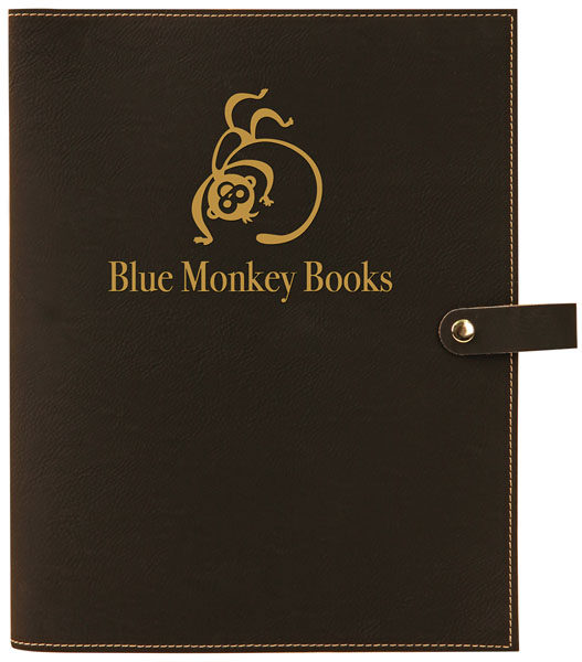 Large Black & Gold Leatherette Book/Bible Cover with Snap Closure