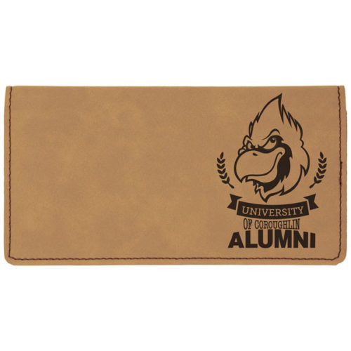 Light Brown Leatherette Checkbook Cover
