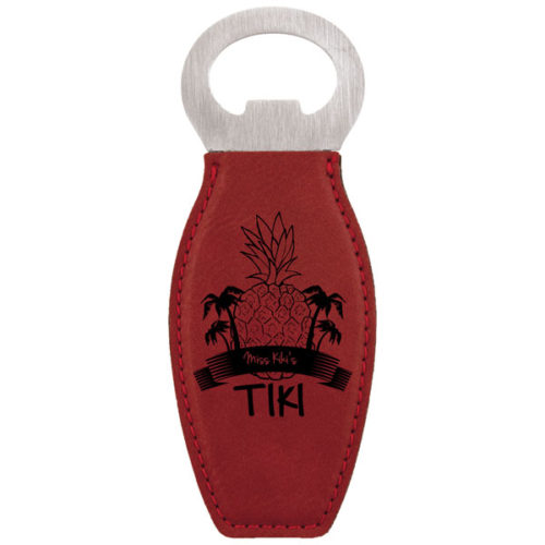 Rose Leatherette Magnetic Bottle Opener