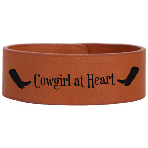 Rawhide Leatherette Cuff Bracelet
