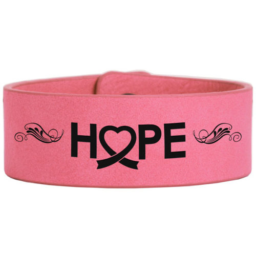 Pink Leatherette Cuff Bracelet