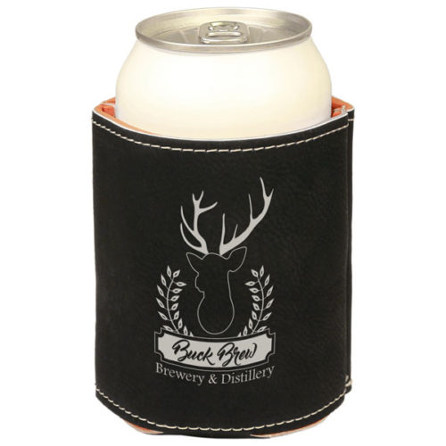 Black & Silver Leatherette Beverage Holder
