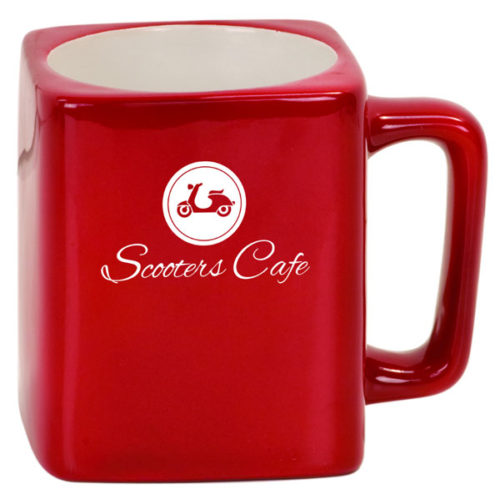 8 oz. Red Square Ceramic Mug