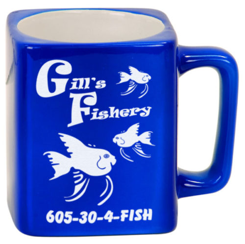 8 oz. Blue Square Ceramic Mug