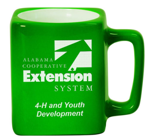 8 oz. Green Square Ceramic Mug