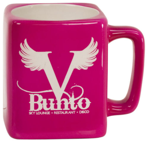 8 oz. Pink Square Ceramic Mug