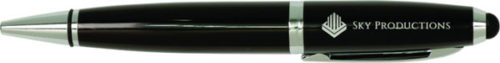 Black Wide Barrel Pen with Stylus