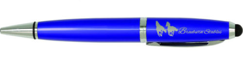 Blue Wide Barrel Pen with Stylus