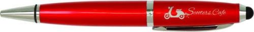 Red Wide Barrel Pen with Stylus