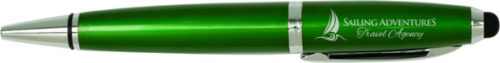 Green Wide Barrel Pen with Stylus