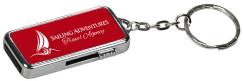 4GB Red Metal USB Flash Drive Keychain