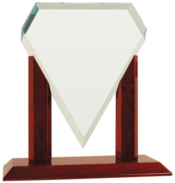 Royal Marquis Diamond Jade Glass/Rosewood Piano Finish Base