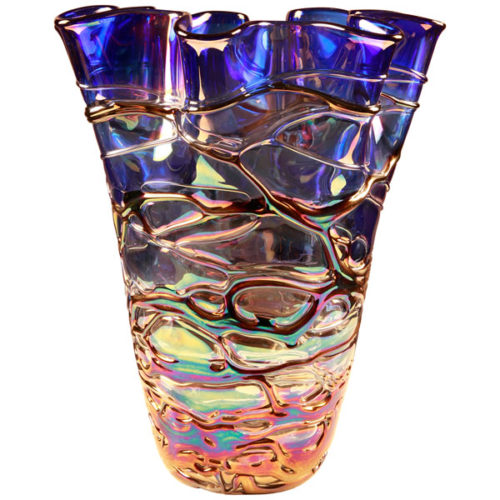 Dichroic Art Glass Vase