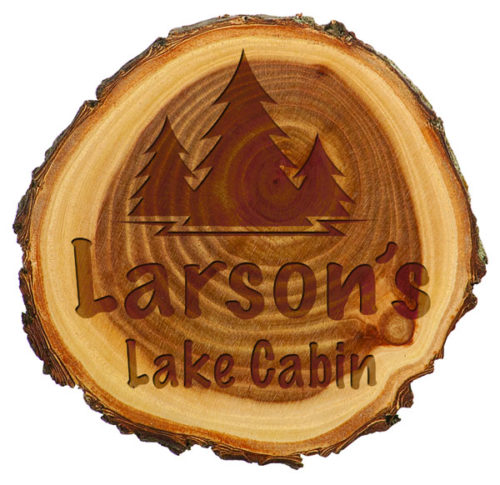 Old West Log Wood Plaque